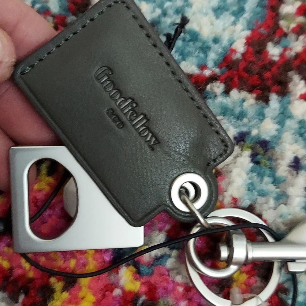 Goodfellow Olive Green Fsux Leather Card Case & Key Fob Set New